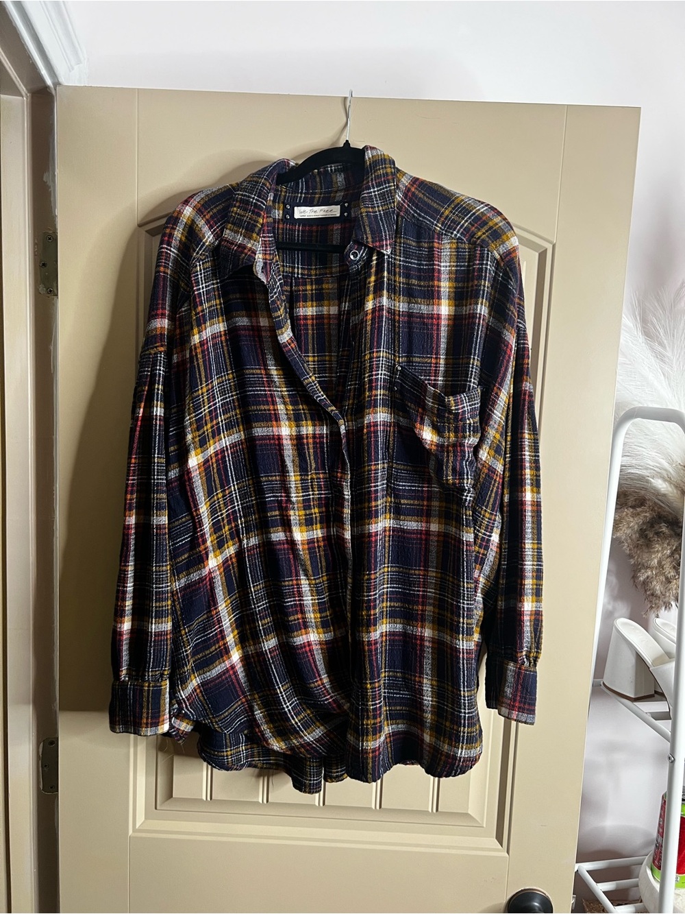Free People Plaid Button-Up Shirt